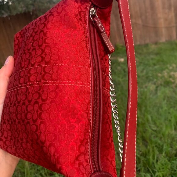 Coach Vintage Red Soho Hobo Bag - Picture 7 of 16